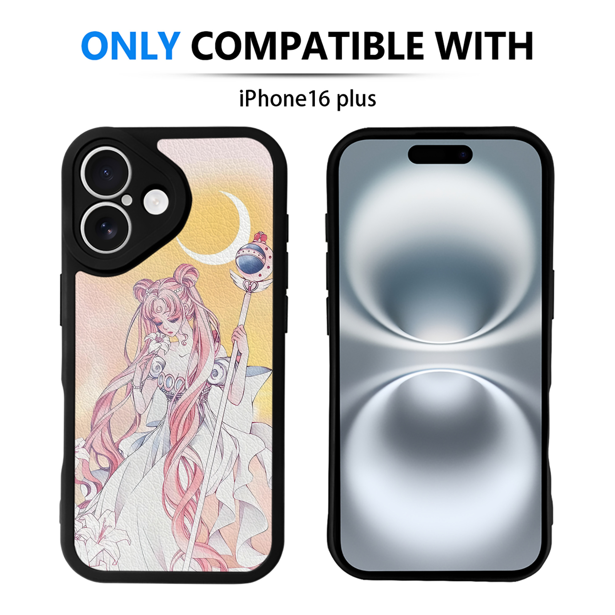 （画像用） 美少女戦士セーラームーン Sailor Moon 【iPhone 16シリーズ対応】シリコンスマホケース（レザー調） 材質：シリコン